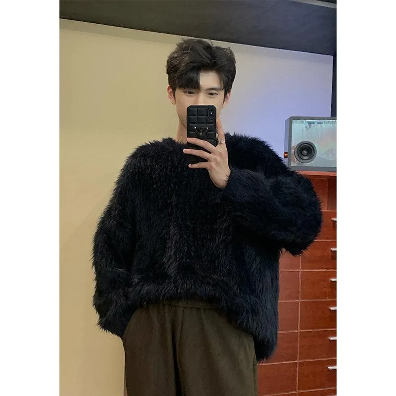 Fuzzy Fleece Pullover Sweater