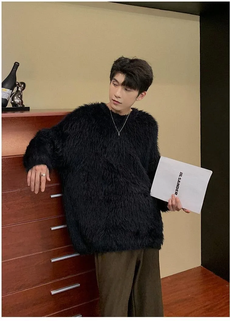 Fuzzy Fleece Pullover Sweater