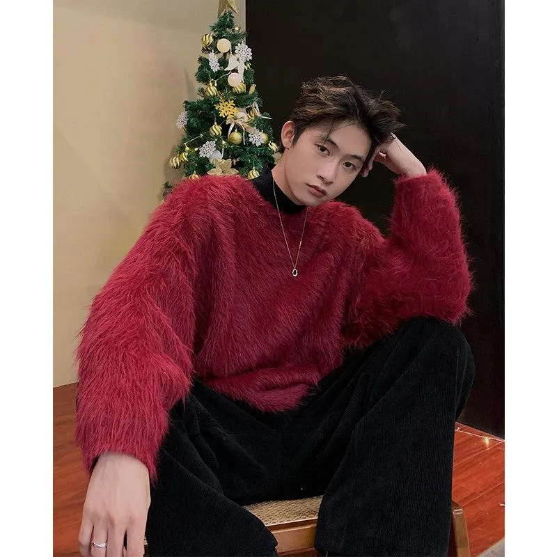 Fuzzy Fleece Pullover Sweater