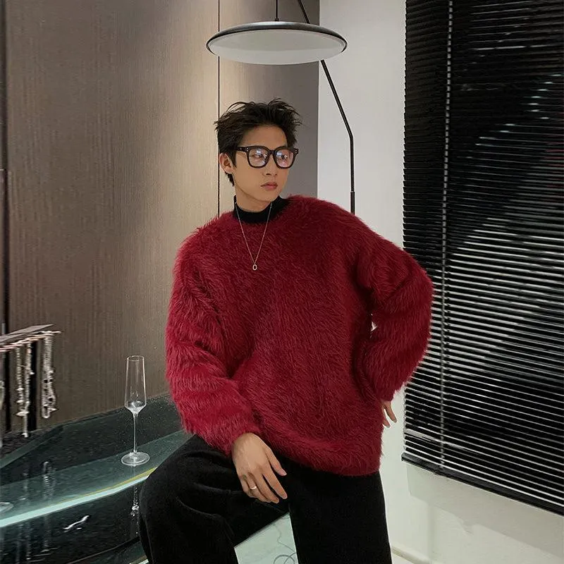Fuzzy Fleece Pullover Sweater