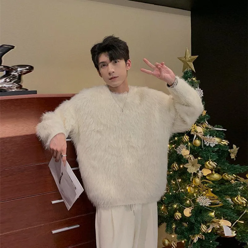 Fuzzy Fleece Pullover Sweater