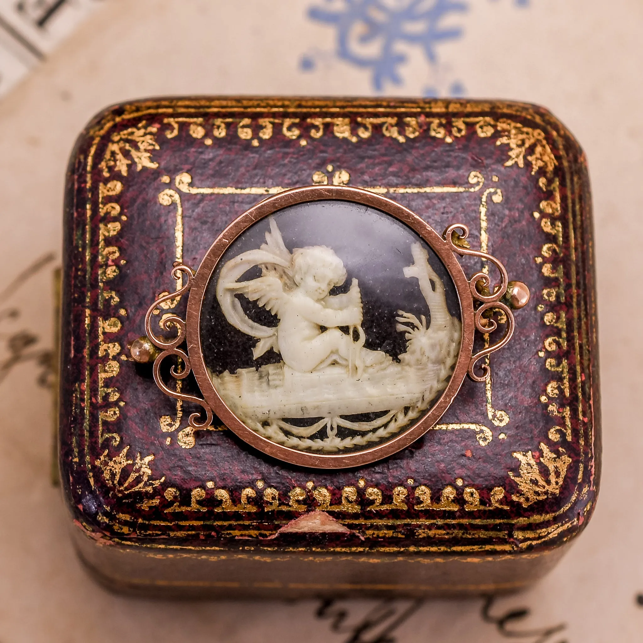 Georgian "Cupid Escaping By Sea" Brooch