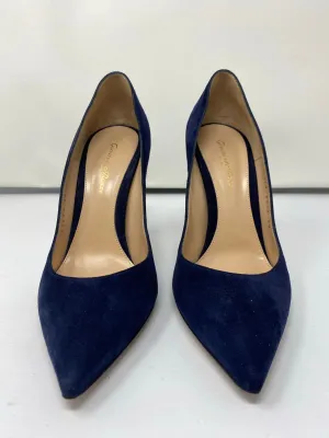 Gianvito Rossi Navy Suede Pump
