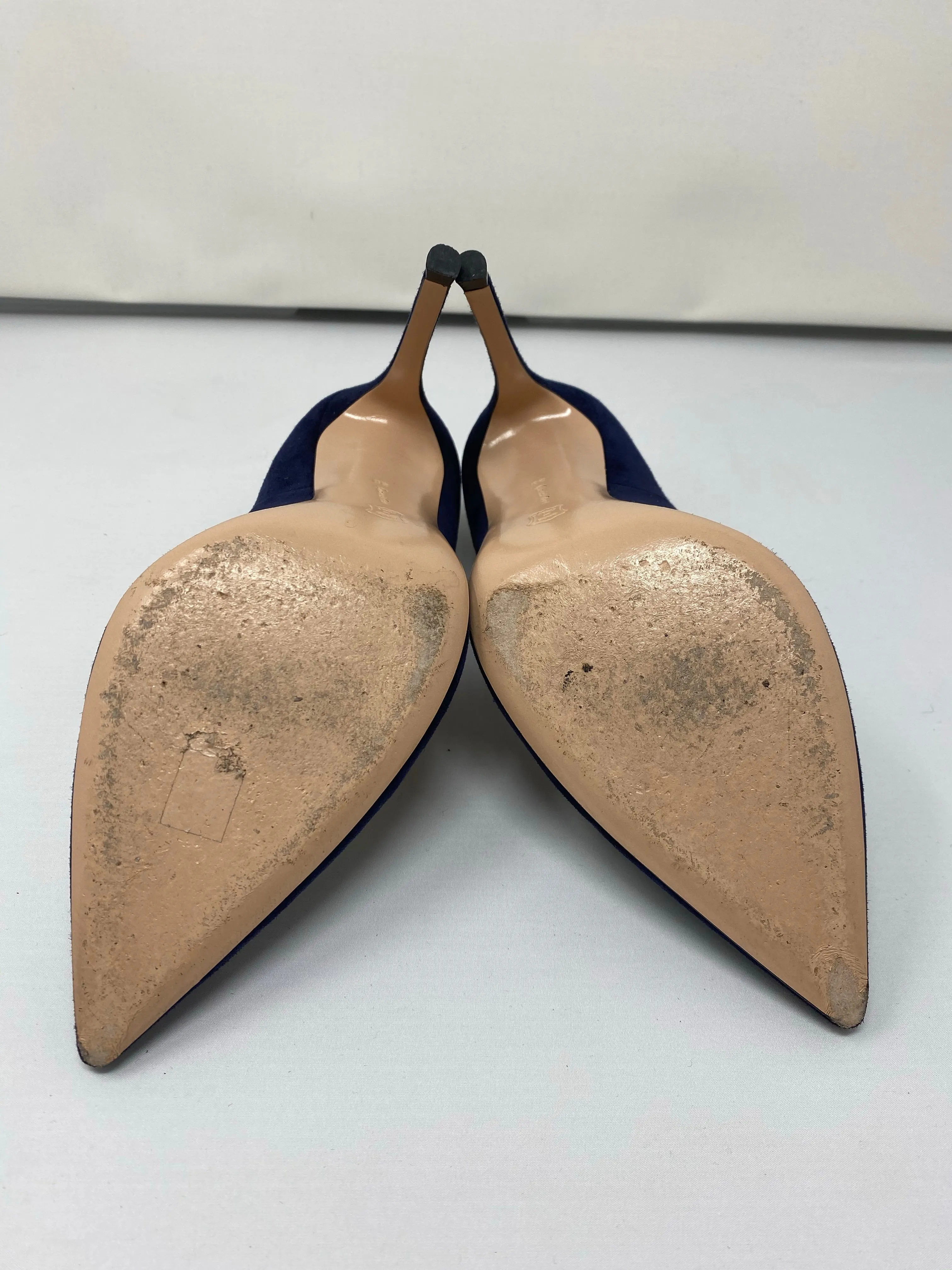 Gianvito Rossi Navy Suede Pump