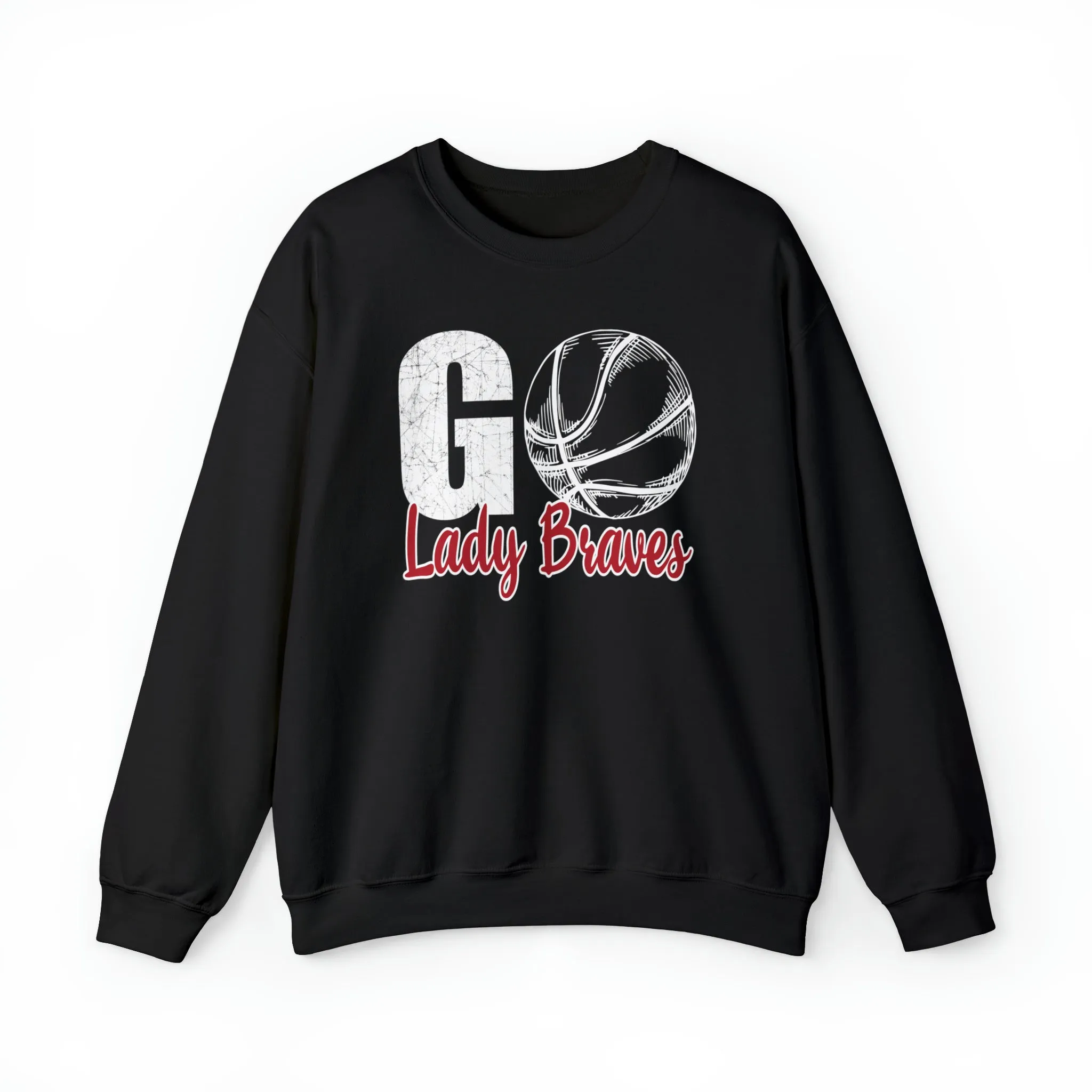 Go Lady Braves Basketball Unisex Heavy Blend™ Crewneck Sweatshirt