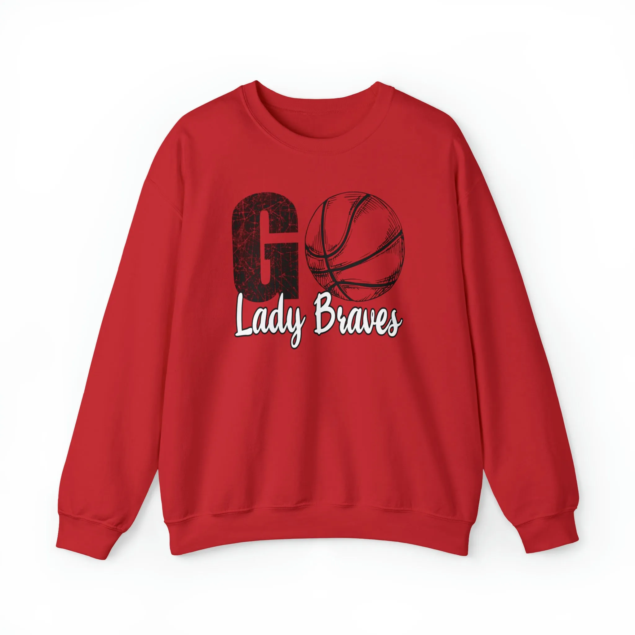 Go Lady Braves Basketball Unisex Heavy Blend™ Crewneck Sweatshirt