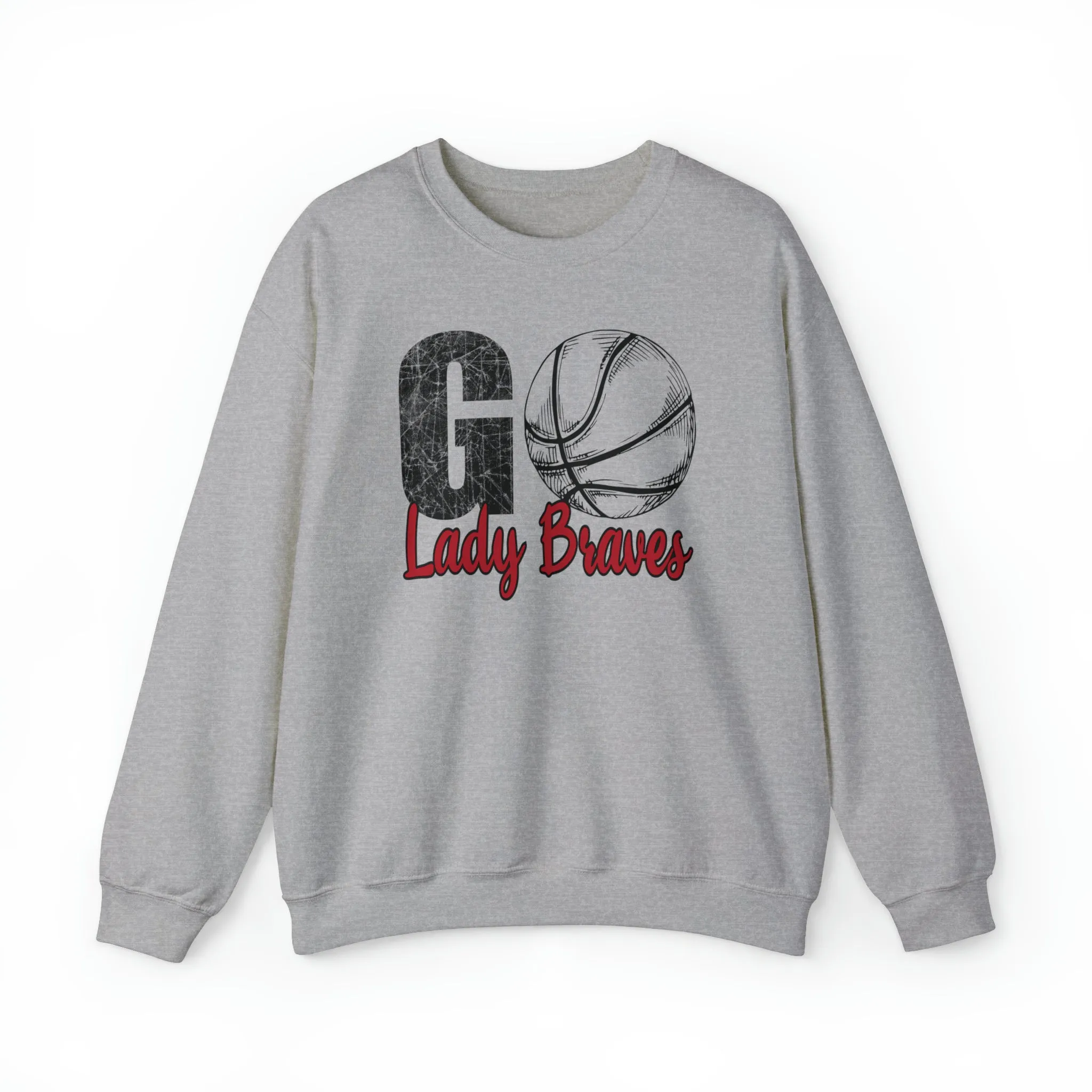 Go Lady Braves Basketball Unisex Heavy Blend™ Crewneck Sweatshirt