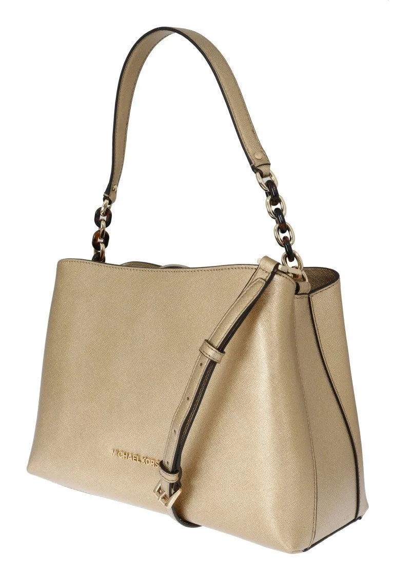 Gold SOFIA Leather Satchel Bag