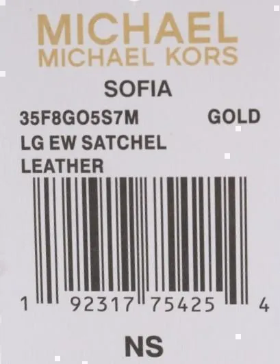 Gold SOFIA Leather Satchel Bag