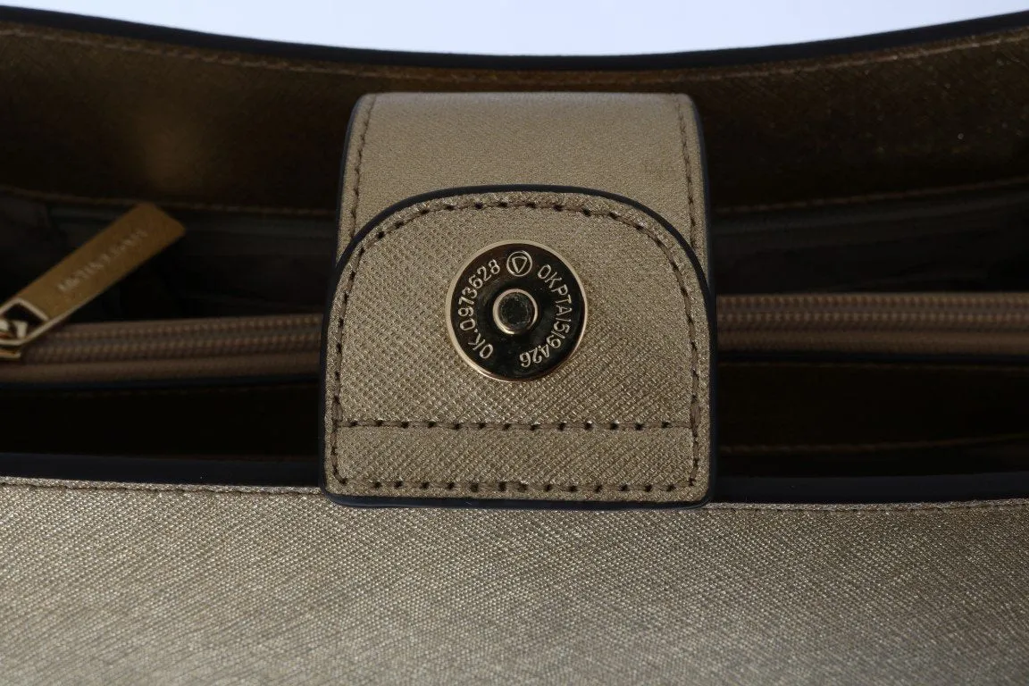 Gold SOFIA Leather Satchel Bag