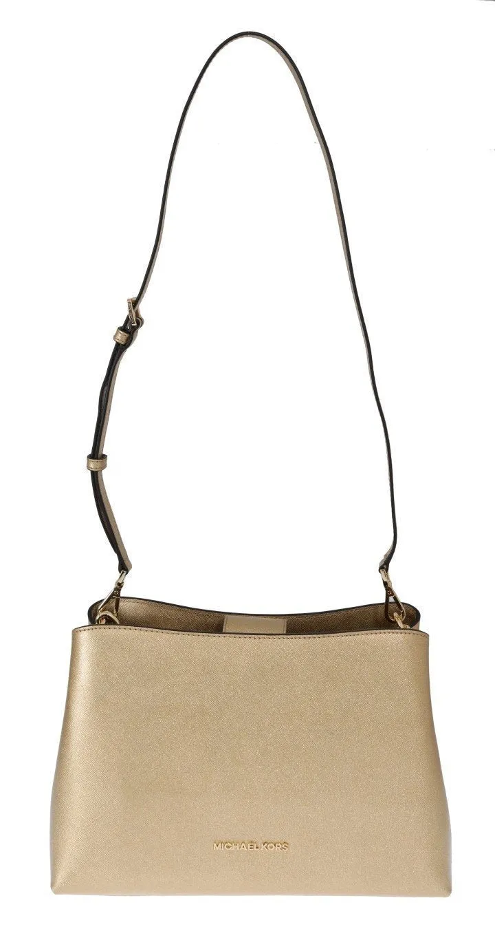 Gold SOFIA Leather Satchel Bag