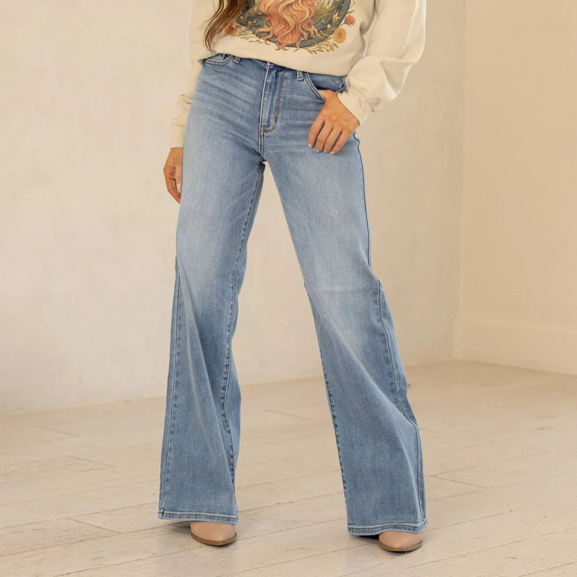 Golden Hour High Rise Retro Wide Leg Regular & Plus Sizes