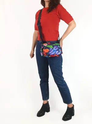 Gorman blue-based floral adjustable small bag