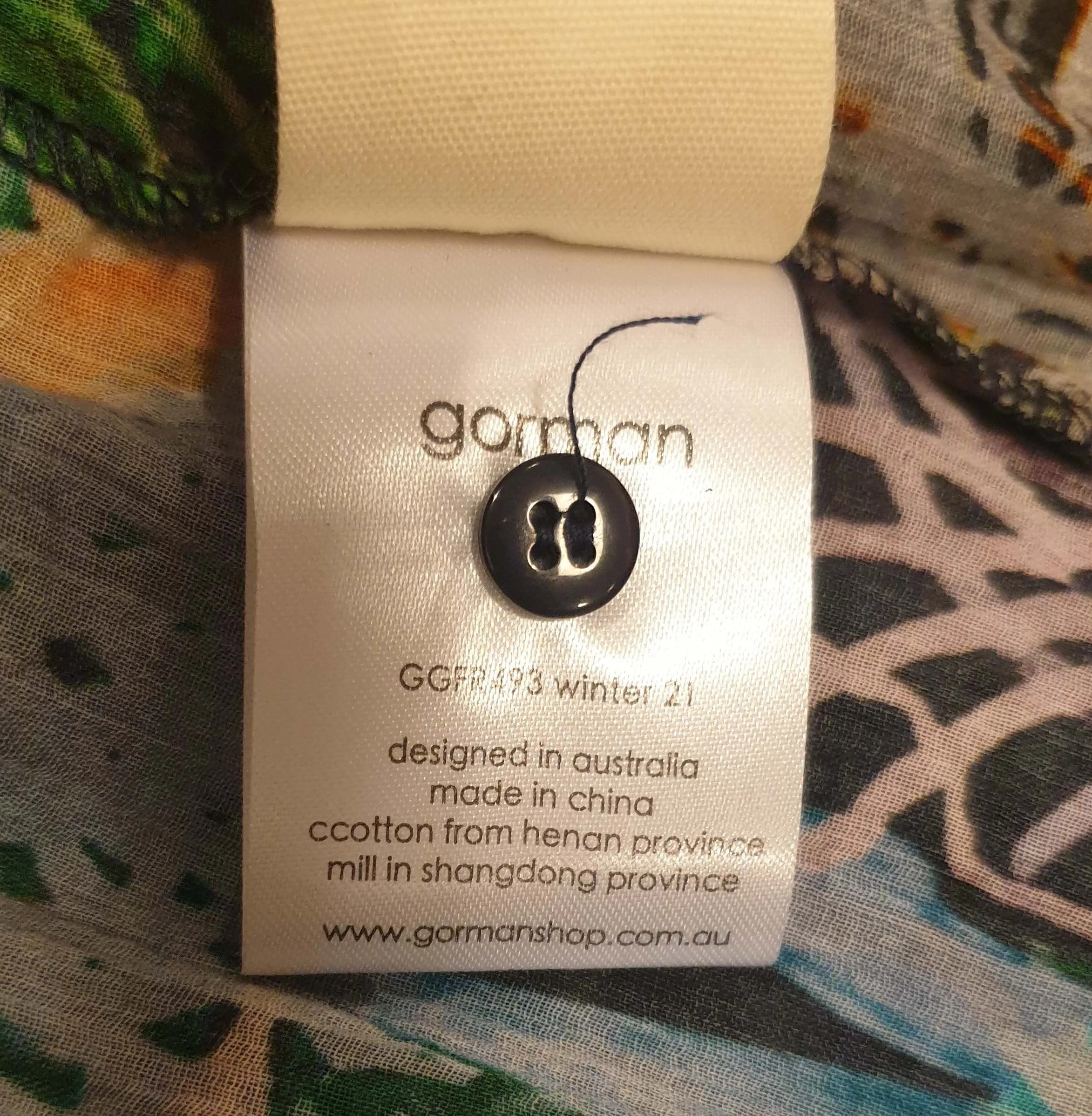 Gorman painterly maxi dress with slip size 12