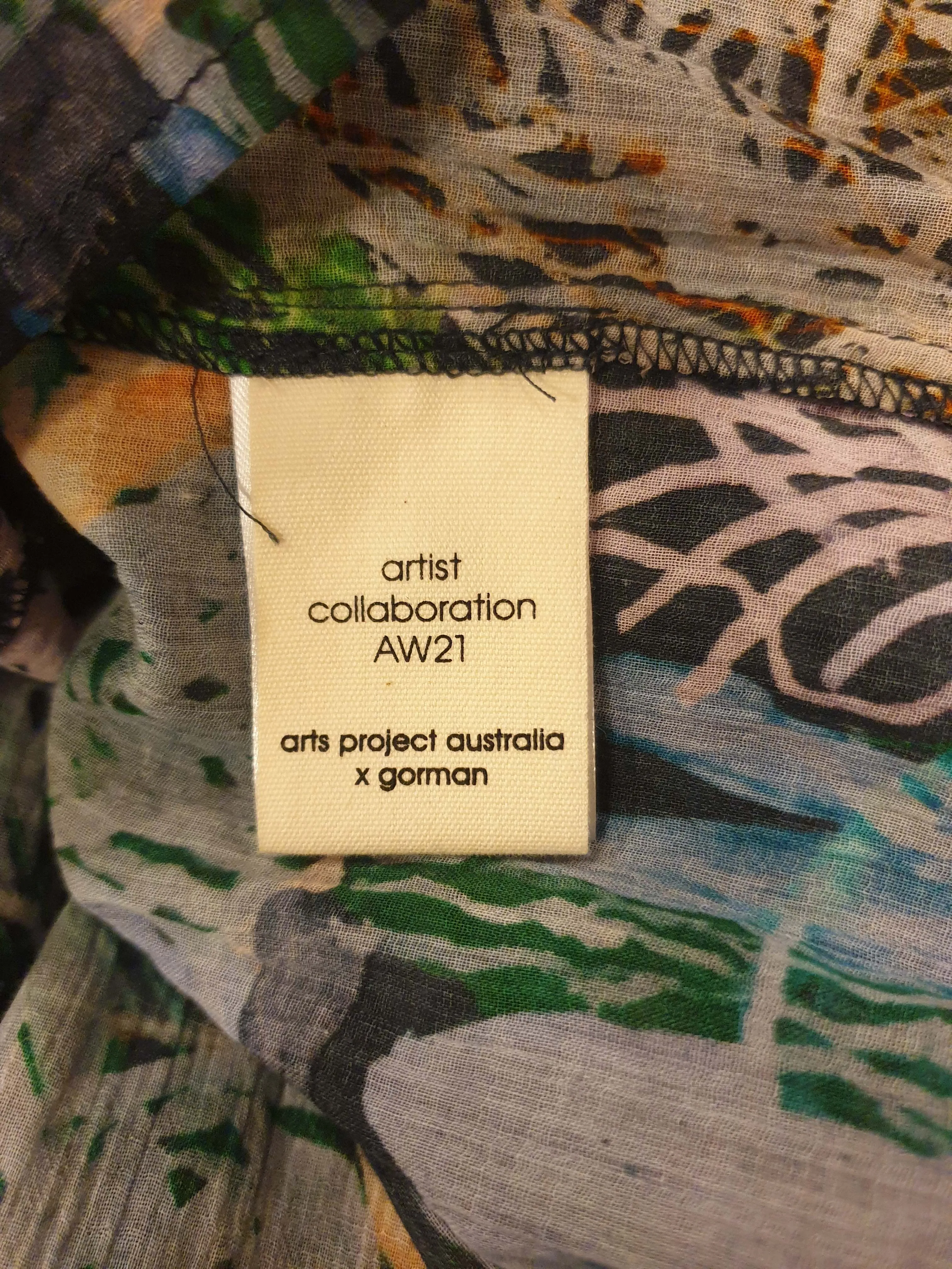 Gorman painterly maxi dress with slip size 12
