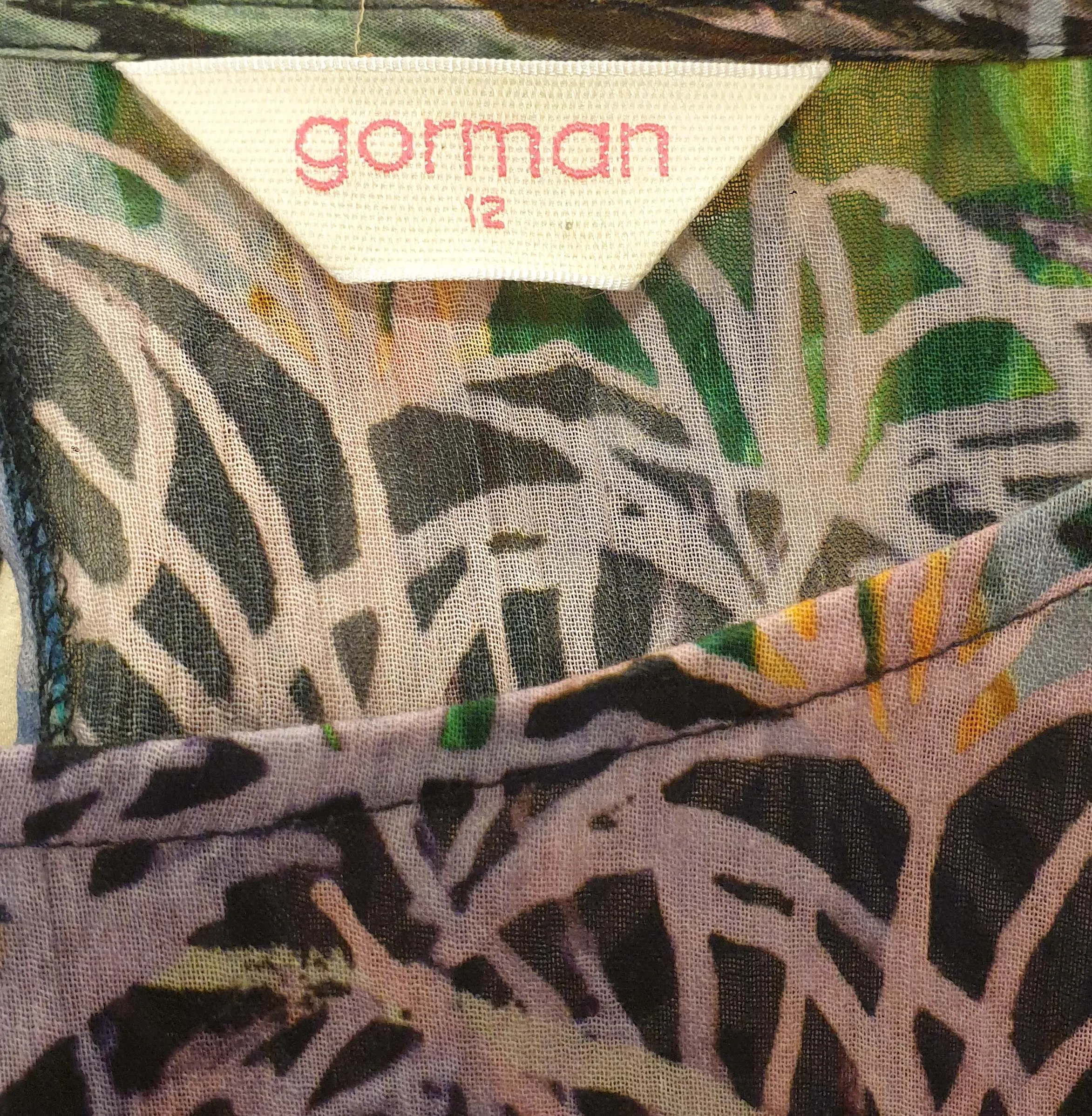 Gorman painterly maxi dress with slip size 12