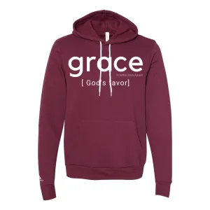 Grace is God's Favor Hoodie (Maroon)