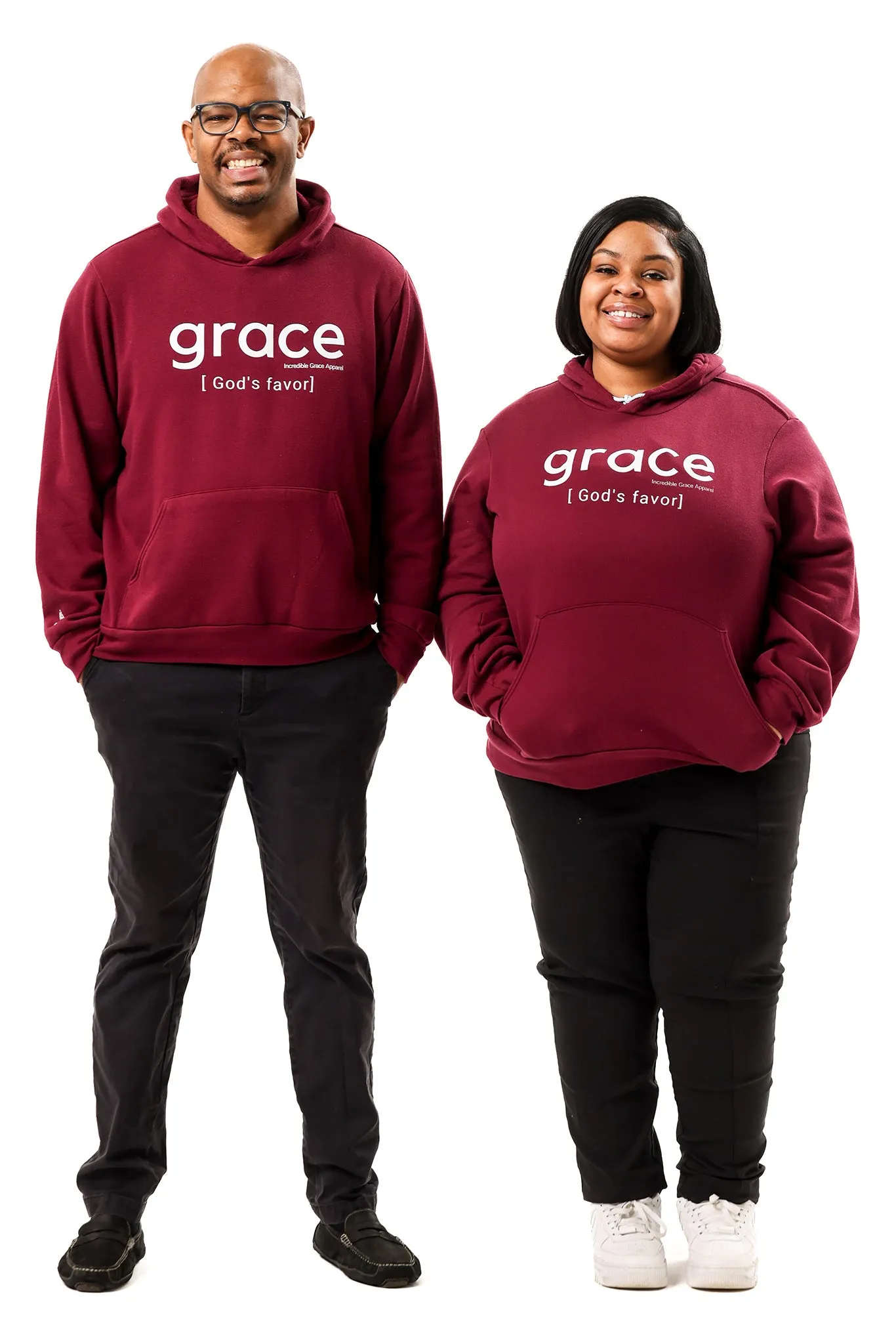 Grace is God's Favor Hoodie (Maroon)