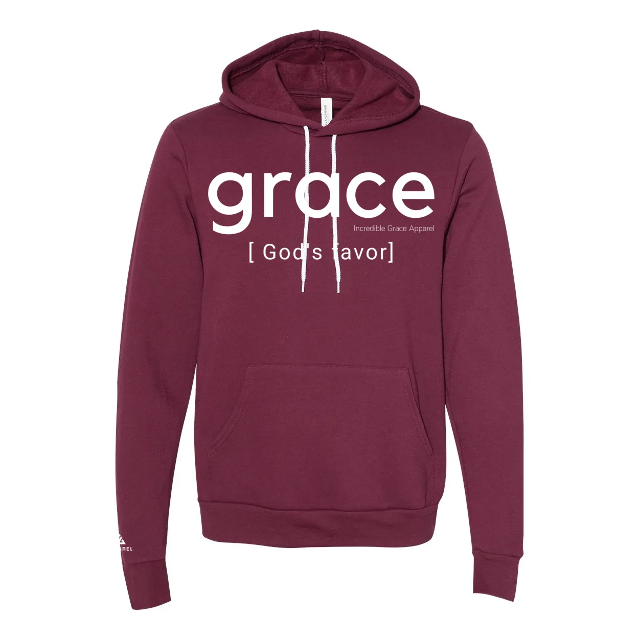 Grace is God's Favor Hoodie (Maroon)