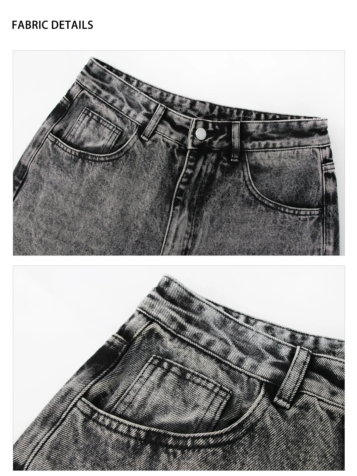Gray Straight Leg Jeans