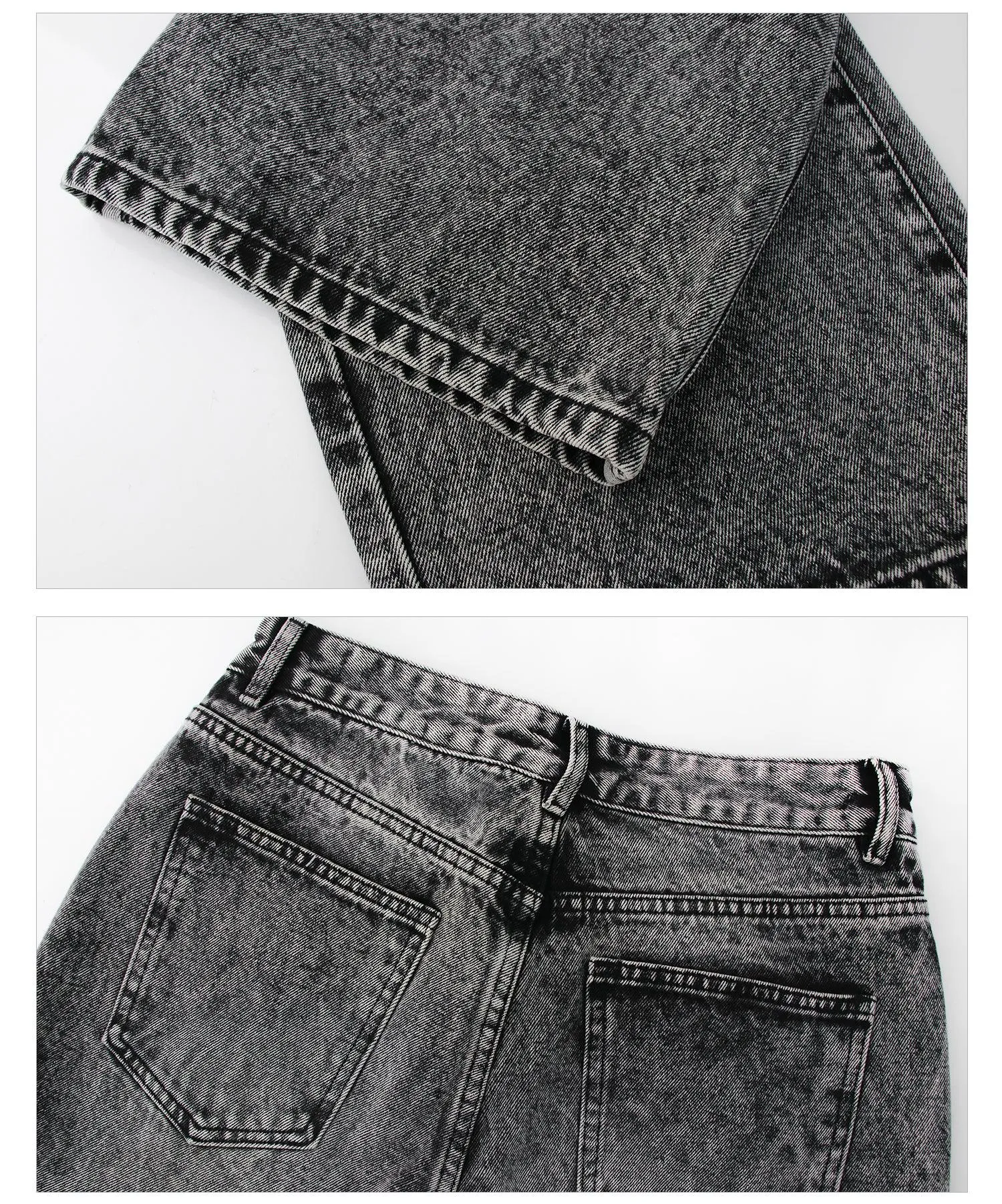Gray Straight Leg Jeans