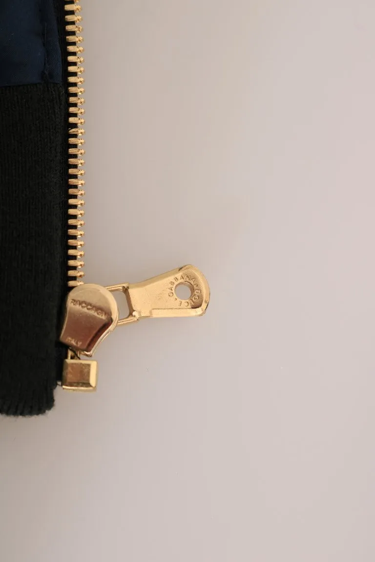 Green Velvet Zipper Hooded Sweater