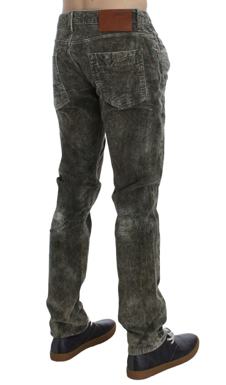 Green Wash Cotton Stretch Slim Fit Jeans