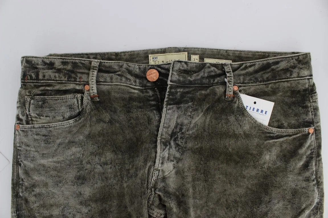 Green Wash Cotton Stretch Slim Fit Jeans