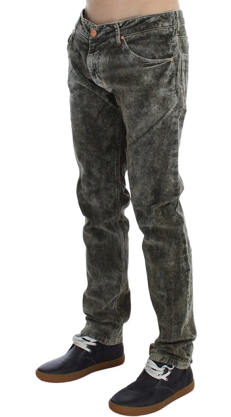 Green Wash Cotton Stretch Slim Fit Jeans