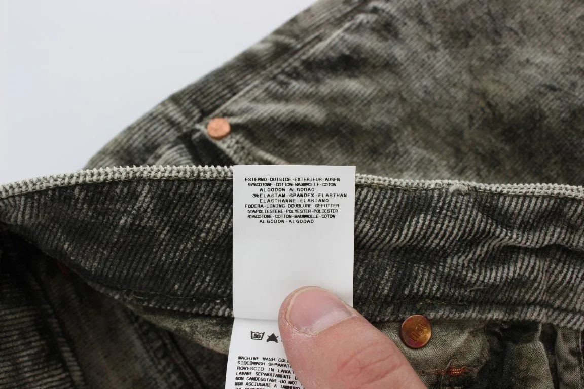 Green Wash Cotton Stretch Slim Fit Jeans