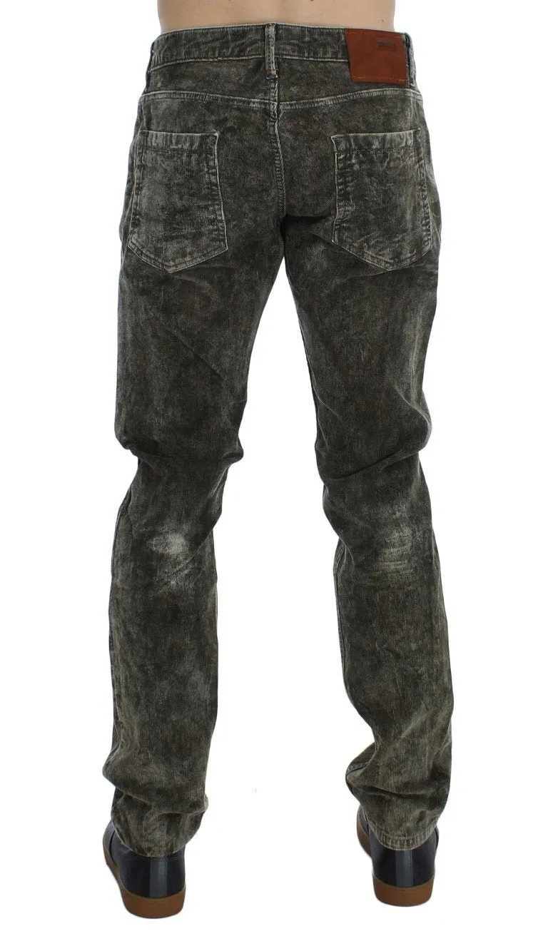 Green Wash Cotton Stretch Slim Fit Jeans