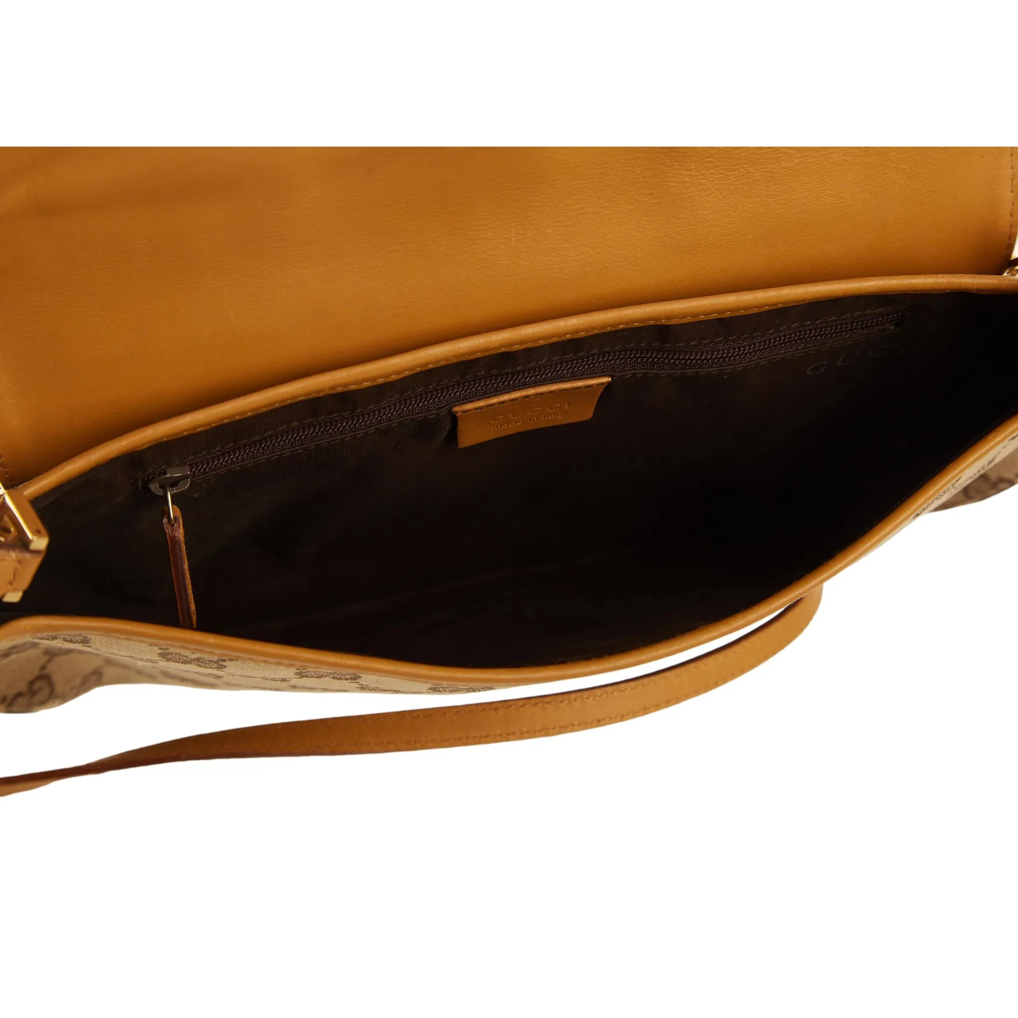 Gucci Brown Logo Chain Shoulder Bag