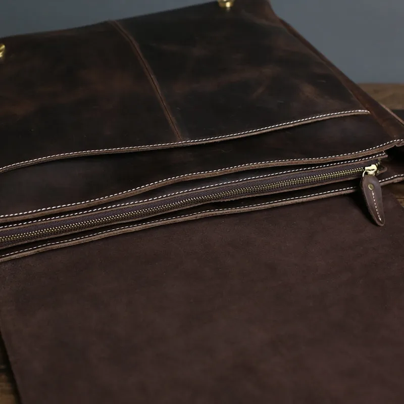 Handmade Vintage Full Grain Leather Satchel Messenger Bag Shoulder Bag Cross body Bag Laptop Bag Birthday Christmas Gift