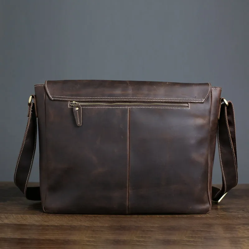 Handmade Vintage Full Grain Leather Satchel Messenger Bag Shoulder Bag Cross body Bag Laptop Bag Birthday Christmas Gift