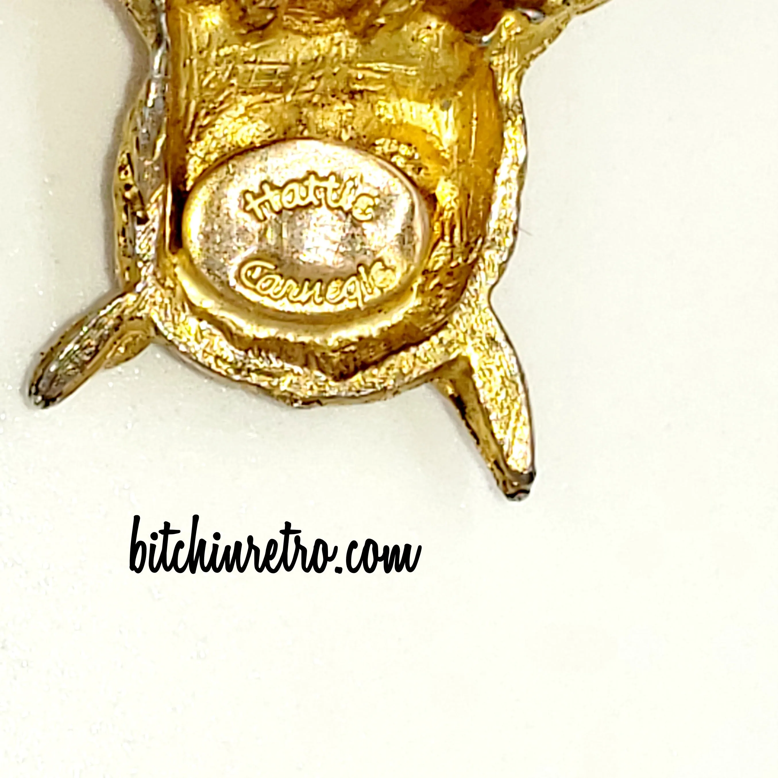Hattie Carnegie Vintage Rhinestone Owl Brooch
