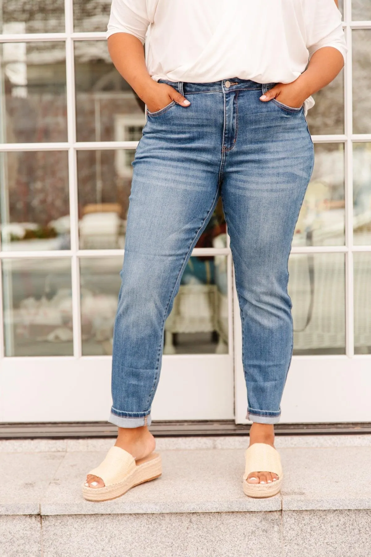 Hazel Blues® | High Waist Slim Fit Jeans