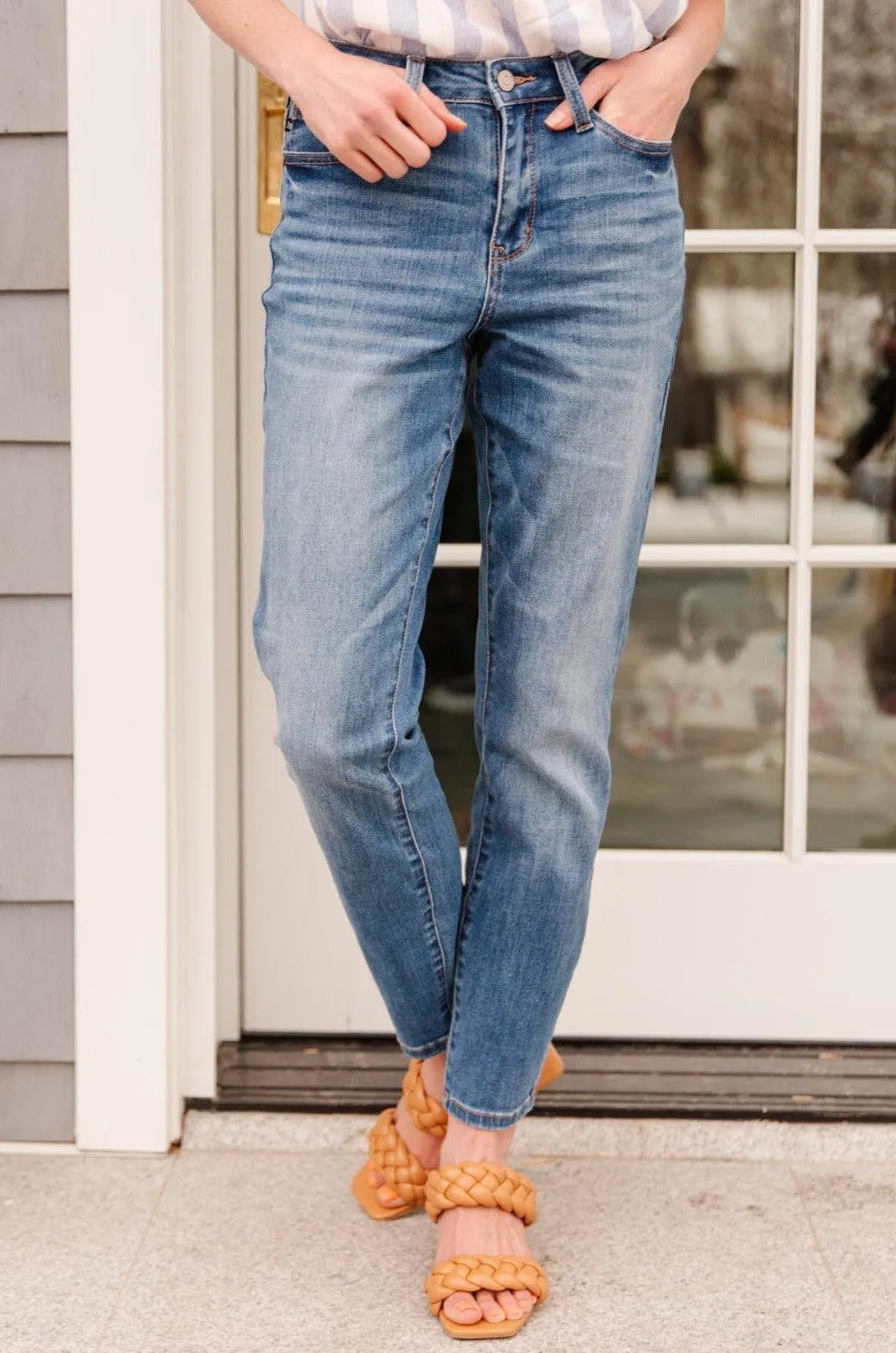 Hazel Blues® | High Waist Slim Fit Jeans