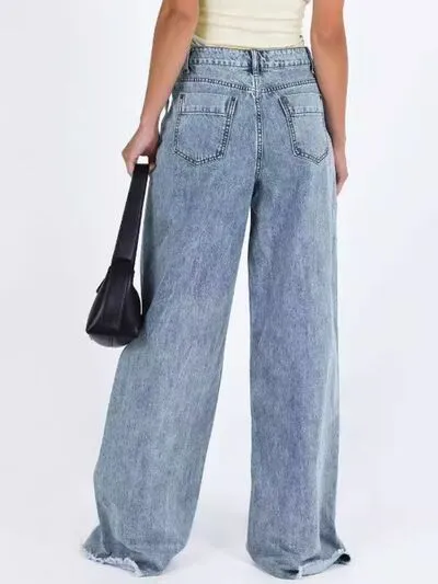 Hazel Blues® |  Wide Leg Jeans with Pockets