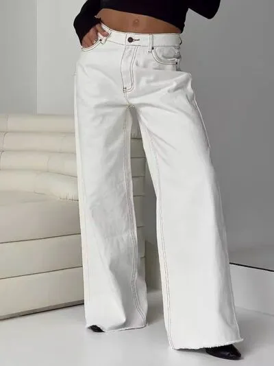 Hazel Blues® |  Wide Leg Jeans with Pockets