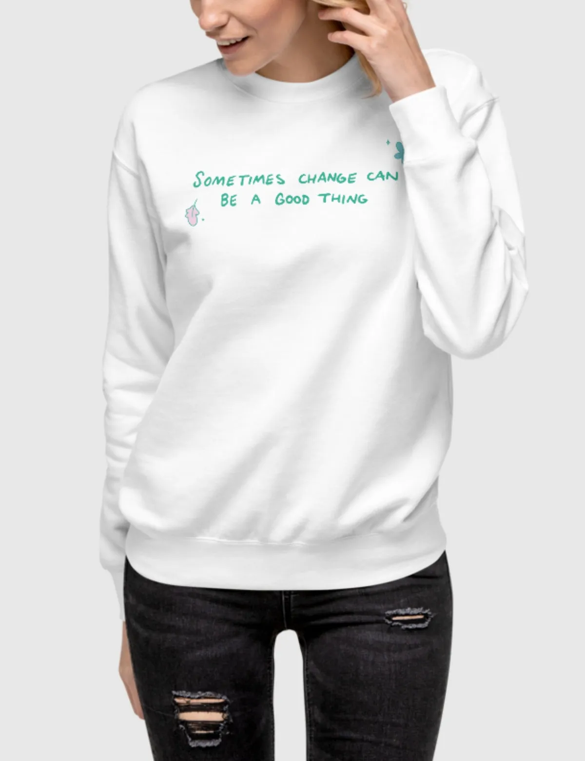 Heartstopper Unisex Premium Sweatshirt [White]