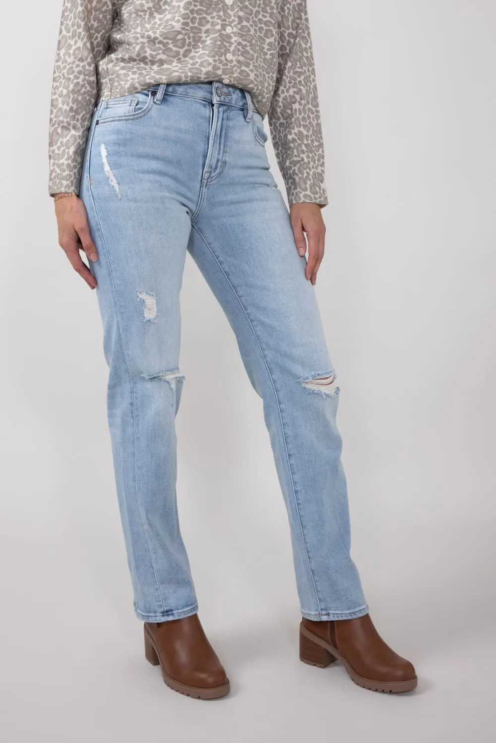 Hidden High Rise Tracey Straight Leg Jeans for Women | HD1519ST-LT