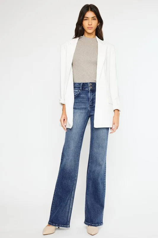 High Rise Wide Leg Flare Jeans