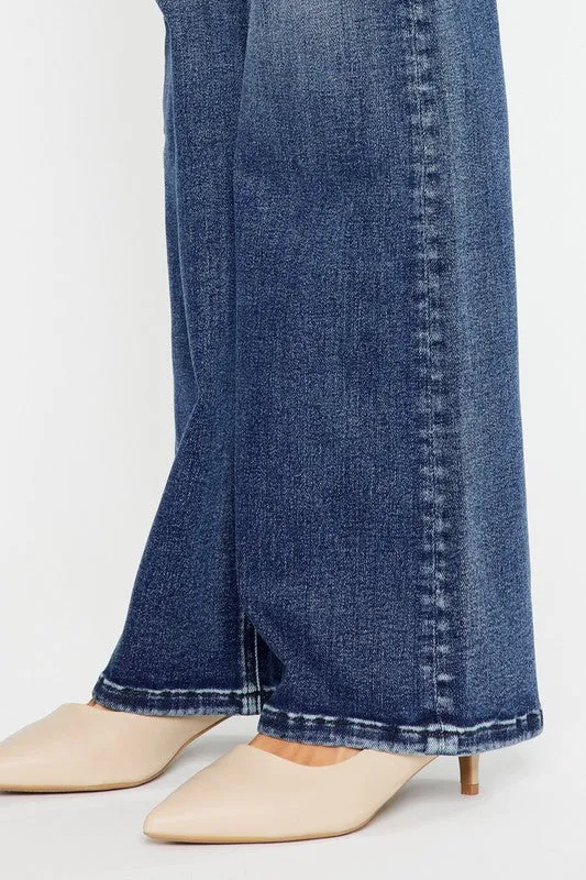 High Rise Wide Leg Flare Jeans
