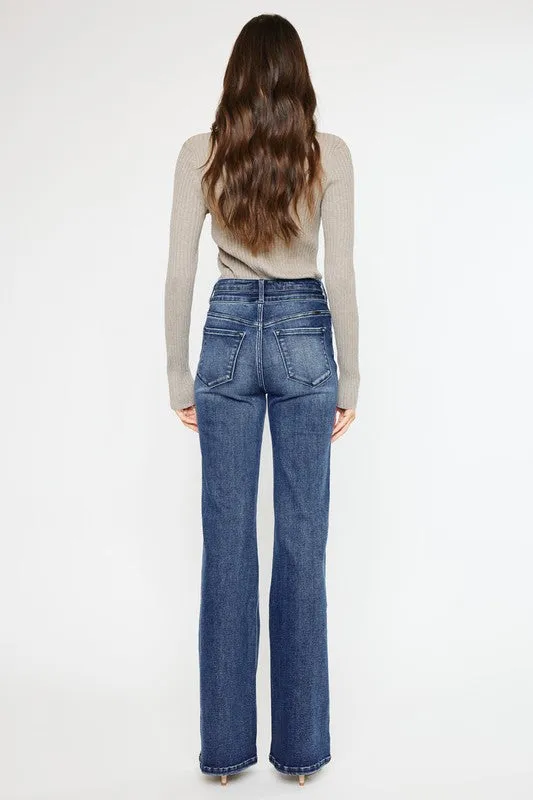 High Rise Wide Leg Flare Jeans