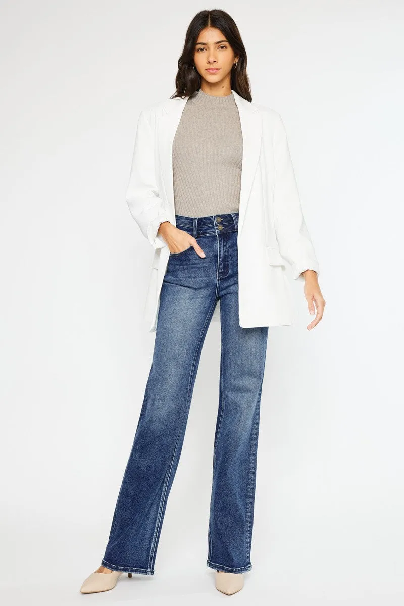 High Rise Wide Leg Flare Jeans