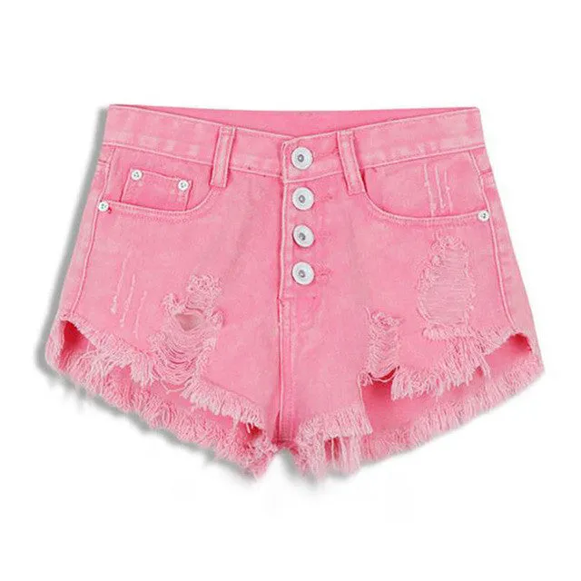 High Waist Denim Shorts Slim Fit outfit
