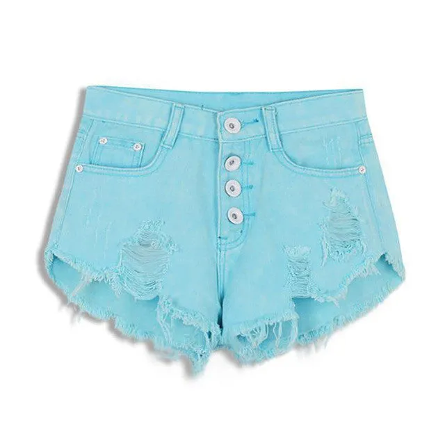 High Waist Denim Shorts Slim Fit outfit