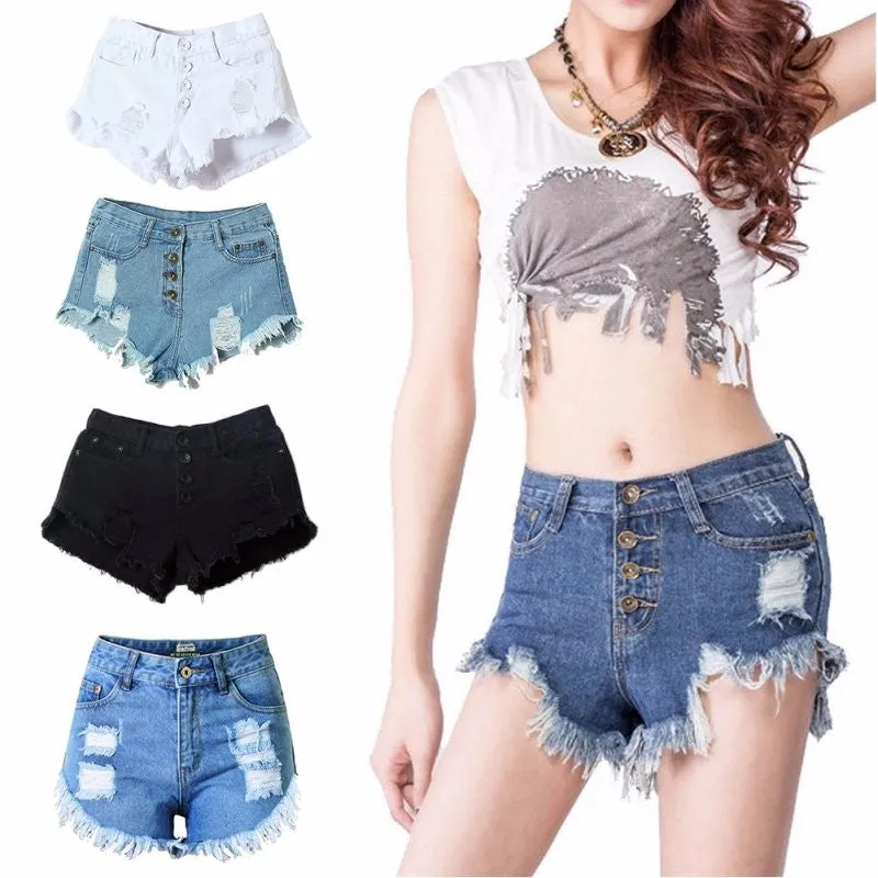 High Waist Denim Shorts Slim Fit outfit