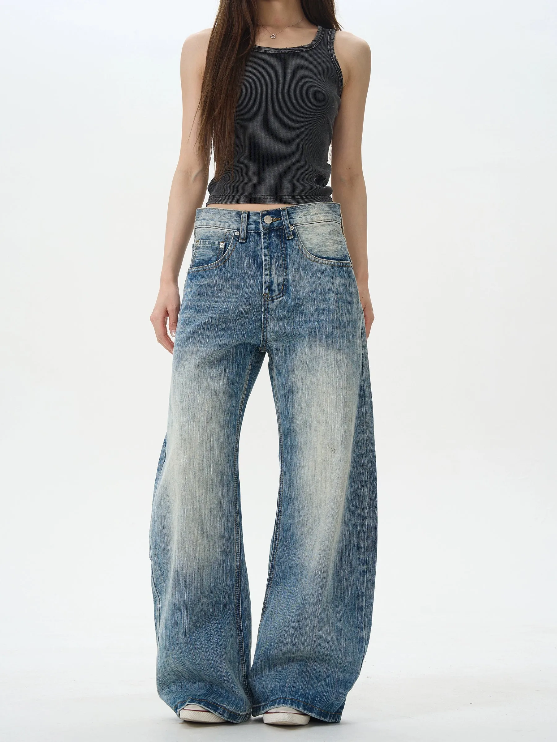 High Waist Wide-Leg Jeans