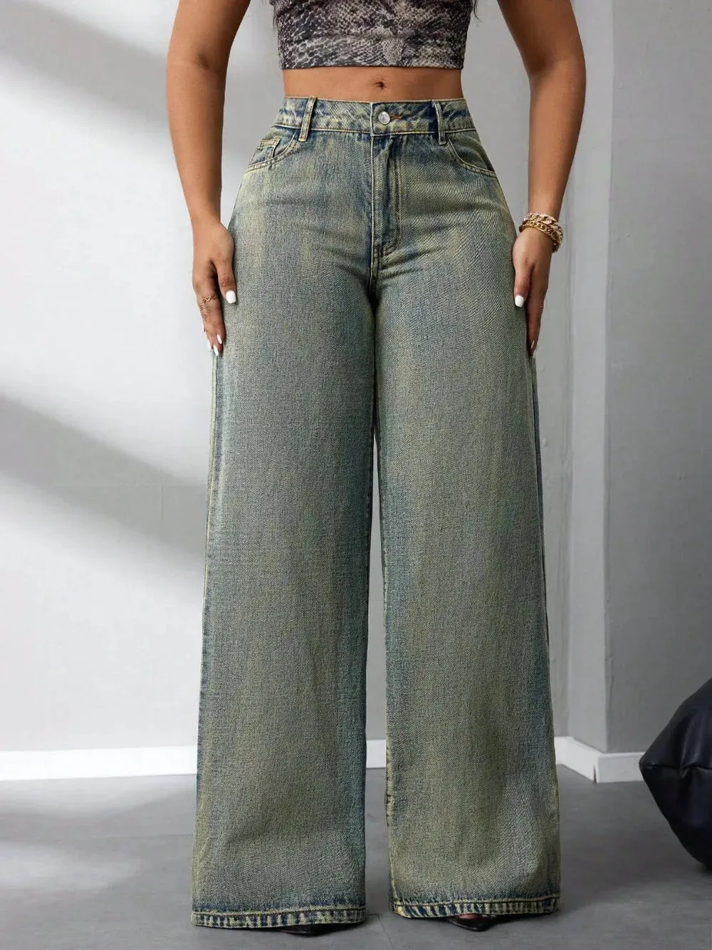 High Waist Wide Leg Jeans